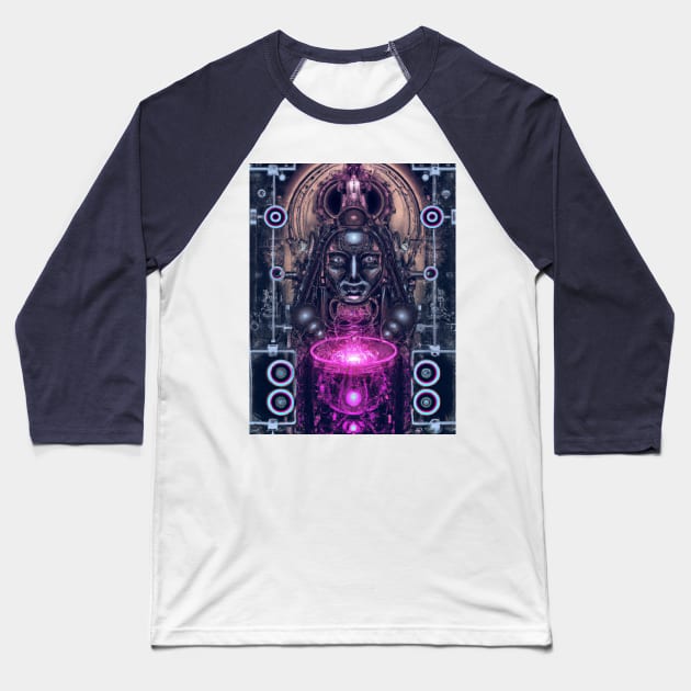 Trippy DMT God Head Baseball T-Shirt by Trip Tank